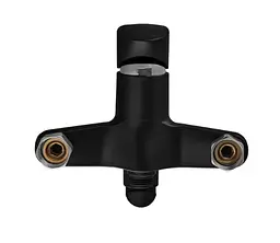 Змішувач для ванни Plamix CEZAR-006 EURO SET Matte black, зі шлангом, лійкою та кронштейном (PM0690) - мініатюра 5