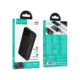 Універсальна мобільна батарея Hoco J154 Victorious 22.5W+PD20W fully compatible power bank 10 000mAh чорний 6942007660747 - мініатюра 5