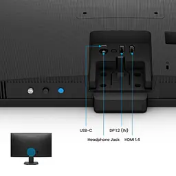 TFT 27" BenQ GW2790C, IPS, 144Гц, HDMI, DP, USB-C, колонки, чорний - мініатюра 6