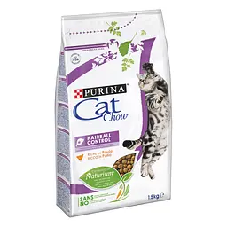 Сухий корм для виведення вовни у кішок Cat Chow Hairball Control 1,5 кг (курка)