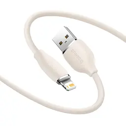 Кабель Baseus Jelly Liquid Silica Gel Fast Charging Data Cable USB to Lightning 2.4A 1.2m CAGD000004 Pink - мініатюра 2