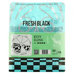 Кава в зернах Fresh Black Blend Kyiv Sling new 200 г - мініатюра 4