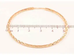 Сережки Xuping Позолота 18K кільця конго "Декоративний візерунок" ø 5.3см 270621 - мініатюра 2