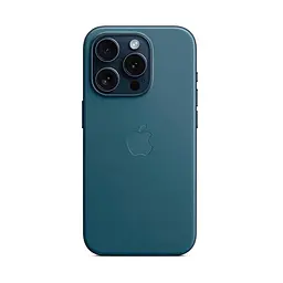 Чехол для Apple iPhone 15 Pro, FineWoven Case with MagSafe, синий, защитная накладка из материала FineWoven, противоударный, для iPhone, защита всего корпуса, поддержка беспроводной зарядки и MagSafe, (ARM71985) - мініатюра 5