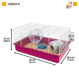 Клітка для хом'яків Ferplast Criceti 9 червона 46х29.5х23 см 57009070 - мініатюра 2