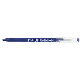 Набір кулькових ручок Axent Direkt I'm Ukrainian синій 12 шт. (AB1002-01-02-A) - мініатюра 3