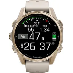 Смарт-годинник Garmin Fenix 8 AMOLED Sapphire 43mm Soft Gold with Fog Gray/Dark Sandstone Silicone Band (010-02903-10) [115093] - мініатюра 10