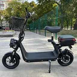 Електросамокат EVOBIKE Zen U12 MAX 2025 року чорний | електросамокат з трьома фарами, корзинкою та багажником - мініатюра 2