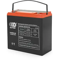 Тягова акумуляторна батарея AGM OUTDO 6-DZM-20, 12V 20Ah, (180 х 78 х 170), Q2