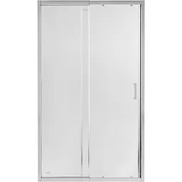 Душові двері в нішу Qtap Taurus CRM2012-13.C6 120-130x185 см, скло Clear 6 мм, покриття CalcLess, універсальні, прозорий