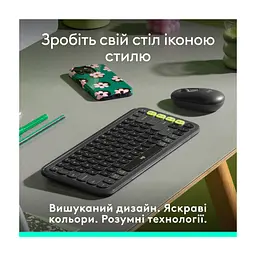 Клавіатура Logitech POP Icon Keys Bluetooth UA Graphite (920-013157) - мініатюра 3