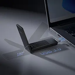 Адаптер WiFi 6E Cudy WU5400 тридіапазонний з USB 3.0 AX5400 (73-00588) - мініатюра 7