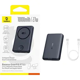 Зовнішній акумулятор Baseus EnerFill FT11 Magnetic 10000mAh 27W Black (P1008210G123-00) [161316] - мініатюра 5