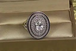 Кільце Xuping Jewelry Титул із білими каменями р 17 сріблясте - мініатюра 2