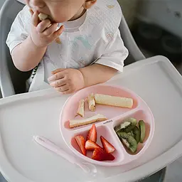 Дитяча силіконова тарілка на три секції із присоскою Baby Ono Рожевий - мініатюра 6