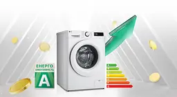 Пральна машина LG фронтальна, 10кг, 1400, A, 57см, дисплей, пара, інвертор, білий - мініатюра 2