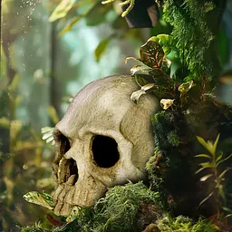 Декорація череп людини Terrario Human Skull 14x11x11см (151211) - мініатюра 4