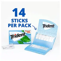 Жуйки Trident Mint Bliss Sugar Free 14 sticks - мініатюра 2