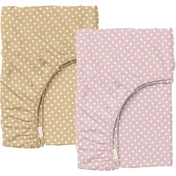 Набір простирадл на резинці Cosas B&R Dots 60х120х12 см (SetSheet_DropBeige_DropPink_120x60)