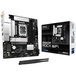 AsRock B860M ROCK WIFI (1851/B860, 2*DDR5, 2*PCIex16, HDMI/DP, 4xSATA, 2xM.2, 2.5Glan, 7.1ch, mATX) - мініатюра 5