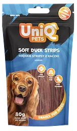 Ласощі для собак UniQ PETS М'які качині смужки 80 г