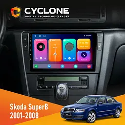 Штатна магнітола Skoda SuperB 2001-2008 Cyclone C9-001 2x32 CPL Cyclone (НФ-00009253)