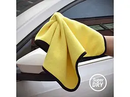 Мікрофібра автомобільна СolorWay універсальна Super Dry 800gsm 50х60см жовто-сірий - мініатюра 4