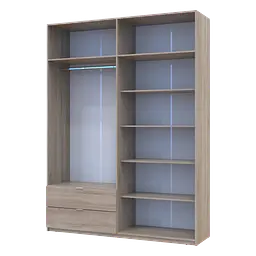 Розпашна Шафа для одягу Doros Лукас Дуб Сонома 180х50х240 (80737731) - мініатюра 3