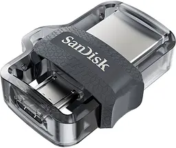 USB Flash SanDisk Ultra Dual OTG USB 3.0 130 Mb/s16 GB Black - мініатюра 2