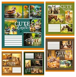 
Зошити учнівські 24 аркуша клітинка Тверда ТЕ41306 Cute friends, 20 шт. в упаковці