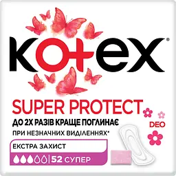 Щоденні прокладки Kotex Deo Super 52 шт.