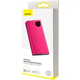 Портативна батарея Powerbank Baseus Adaman Metal Digital Display 20000 mAh PPIMDA-A09 Pink - мініатюра 6