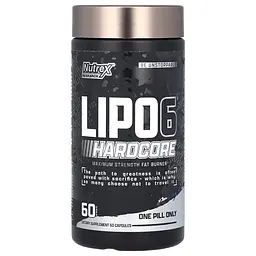 Жироспалювач Nutrex Research Lipo-6 Hardcore, 60 капсул для підтримки м'язової тканини