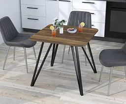Обідній стіл Ліма 80-80 Закруглені кути Loft Design (Горіх Модена)