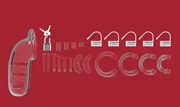 Пояс вірності для чоловіків ManCage 06 Chastity Cage 14 см прозорий - мініатюра 5