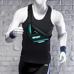 Сумка-бананка чоловіча/жіноча Sport 32×16 см з розширювачем поясна сумка або сумка через плече (02875) - мініатюра 2
