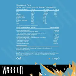 Амінокислота Warrior Amino Blast 270 г Energy Burst - мініатюра 2