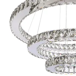 Люстра підвісна Brille кришталева LED 68W WW+NW+CW CH (BR-967S/3) - мініатюра 7