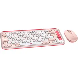 Комплект клавіатура та миша Logitech POP Icon Combo Bluetooth UA Rose [920-013142] [121100] - мініатюра 2