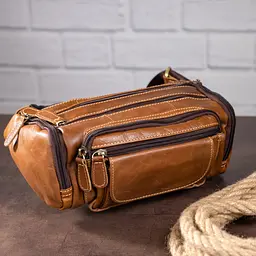Чоловіча шкіряна сумка Vintage 24х10х15 см sum0012283 - мініатюра 7