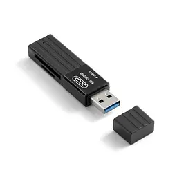 Картрідер XO DK05B 3.0 2 в 1 card reader Чорний - мініатюра 4