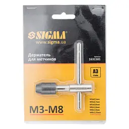 Вороток для мітчиків Sigma М3-М8 Т-подібний (1631581) (1631581) - мініатюра 3