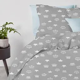 Наволочка Cosas Grey crown 70х70 см сіра (CrownGrey_70) - мініатюра 3