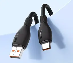 Кабель Baseus Pudding Series Fast Charging Cable USB to Type-C 100W 1.2m P10355703111-00 Black - мініатюра 4