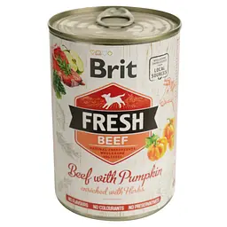 Вологий корм для дорослих собак всіх порід Brit Fresh Beef & Pumpkin з яловичиною і гарбузом 400 г - мініатюра 2