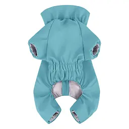 Дощовик для собак WAUDOG Clothes, водонепроникний, M35, В 59-62 см, С 37-40 см, блакитний - мініатюра 3