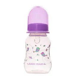 Пляшечка з талією і силіконовою соскою Baby Team 1111_фиолетовый 250 мл