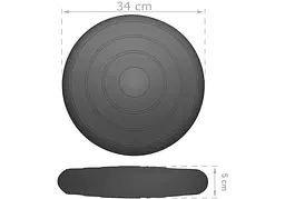 Балансувальна масажна подушка гладка EasyFit Balance Cushion Сірий (EF-3164-G) - мініатюра 2