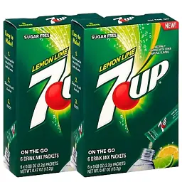 Порошковий напій 7UP Powder Drink Mix Lemon Lime 6 стіків 13.2 г - мініатюра 4