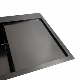 Кухонна мийка Platinum Handmade 78x50В L PVD чорна (товщина 3.0/1.0 мм), Чорний - мініатюра 3